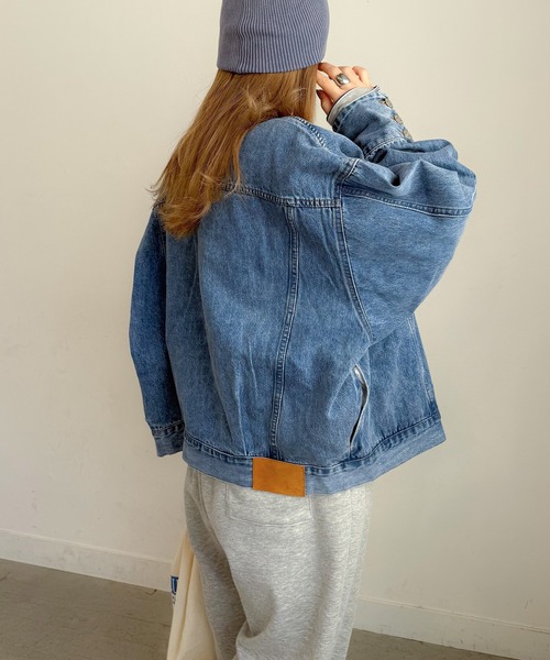 PICHI（ピイチ）の「ルーズデニムジャケット（デニムジャケット・レディース・ブラック/ブルー・FREE）」の12枚目の写真