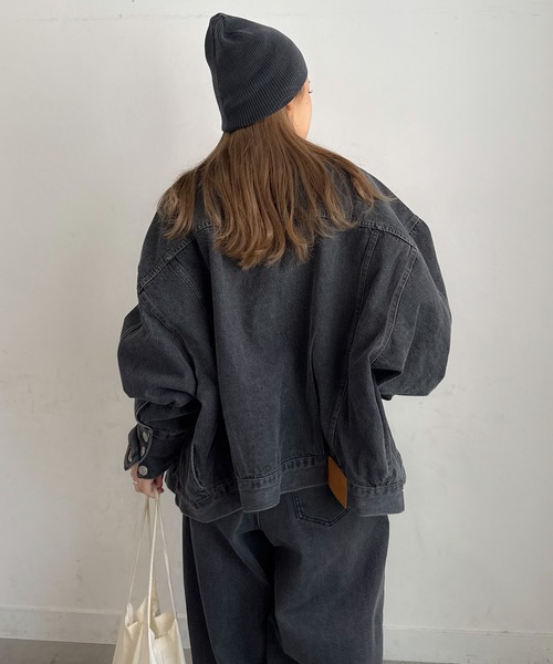 PICHI（ピイチ）の「ルーズデニムジャケット（デニムジャケット・レディース・ブラック/ブルー・FREE）」の6枚目の写真