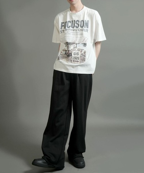 NOIZY(ノイジー)の「vintage photo print T-shirt/ヴィンテージ フォトプリント ハードウォッシュ Tシャツ(Tシャツ/カットソー・メンズ・ホワイト/ブラック・LARGE/MEDIUM)」の6枚目の写真