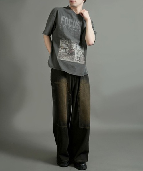 NOIZY(ノイジー)の「vintage photo print T-shirt/ヴィンテージ フォトプリント ハードウォッシュ Tシャツ(Tシャツ/カットソー・メンズ・ホワイト/ブラック・LARGE/MEDIUM)」の4枚目の写真