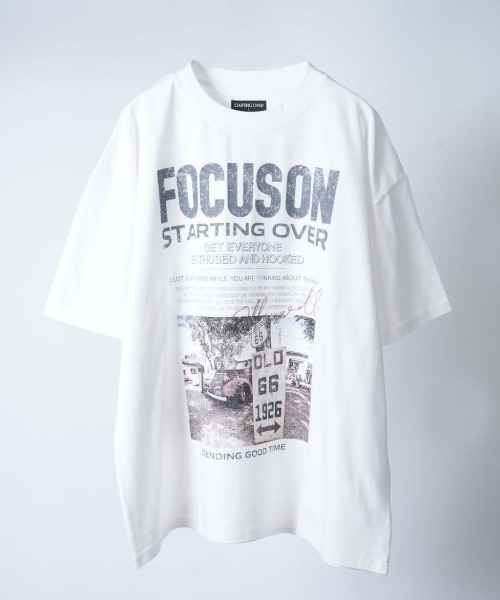 NOIZY(ノイジー)の「vintage photo print T-shirt/ヴィンテージ フォトプリント ハードウォッシュ Tシャツ(Tシャツ/カットソー・メンズ・ホワイト/ブラック・LARGE/MEDIUM)」の5枚目の写真