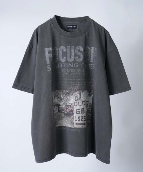 NOIZY(ノイジー)の「vintage photo print T-shirt/ヴィンテージ フォトプリント ハードウォッシュ Tシャツ(Tシャツ/カットソー・メンズ・ホワイト/ブラック・LARGE/MEDIUM)」の3枚目の写真