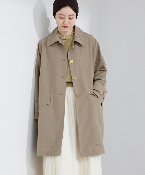 IENA（イエナ）の「《一部カラー別注》MACKINTOSH/マッキントッシュ HUMBIE MB L261HI1158BGALK（ステンカラーコート・レディース・ネイビー/ライトグレー・38/36）」の9枚目の写真