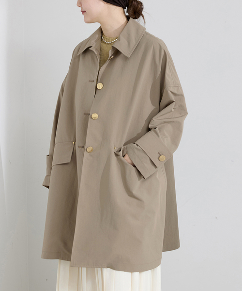 IENA（イエナ）の「《一部カラー別注》MACKINTOSH/マッキントッシュ HUMBIE MB L261HI1158BGALK（ステンカラーコート・レディース・ネイビー/ライトグレー・38/36）」の10枚目の写真