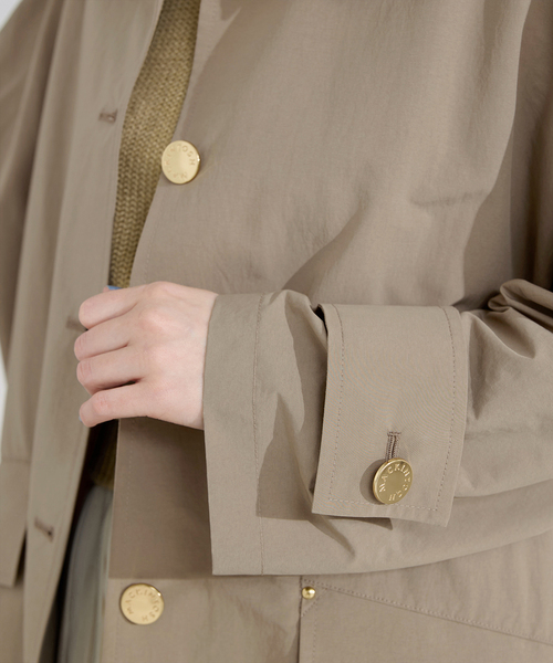 IENA（イエナ）の「《一部カラー別注》MACKINTOSH/マッキントッシュ HUMBIE MB L261HI1158BGALK（ステンカラーコート・レディース・ネイビー/ライトグレー・38/36）」の12枚目の写真