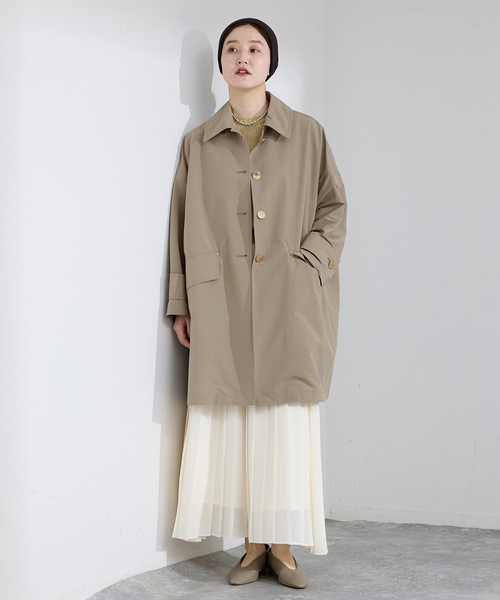 IENA（イエナ）の「《一部カラー別注》MACKINTOSH/マッキントッシュ HUMBIE MB L261HI1158BGALK（ステンカラーコート・レディース・ネイビー/ライトグレー・38/36）」の17枚目の写真