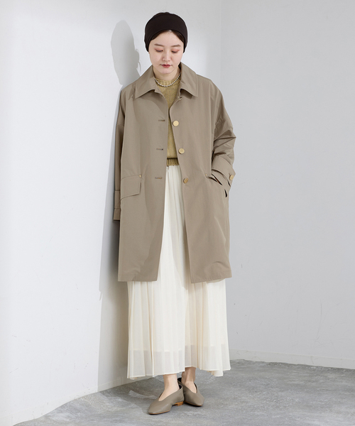 IENA（イエナ）の「《一部カラー別注》MACKINTOSH/マッキントッシュ HUMBIE MB L261HI1158BGALK（ステンカラーコート・レディース・ネイビー/ライトグレー・38/36）」の18枚目の写真