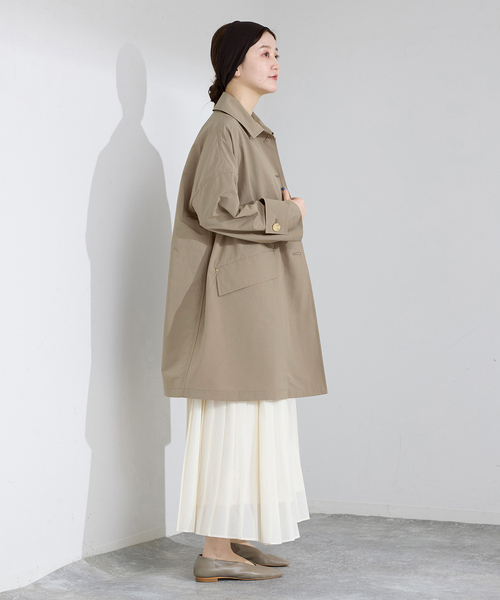 IENA（イエナ）の「《一部カラー別注》MACKINTOSH/マッキントッシュ HUMBIE MB L261HI1158BGALK（ステンカラーコート・レディース・ネイビー/ライトグレー・38/36）」の20枚目の写真