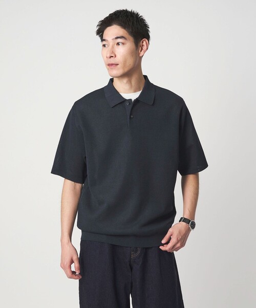 green label relaxing(グリーンレーベルリラクシング)の「BREEZY ペーパー 半袖 ポロシャツ -ハンドウォッシャブル・抗菌・通気性-(ベスト・メンズ・ダークグリーン/ネイビー/マスタード・XL/L/M/S)」の11枚目の写真