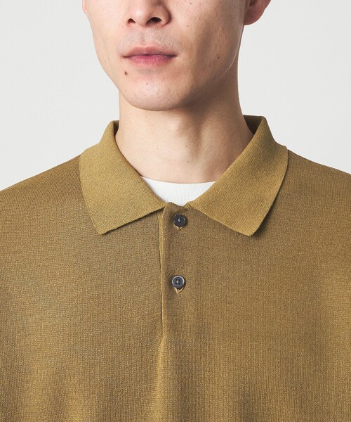 green label relaxing(グリーンレーベルリラクシング)の「BREEZY ペーパー 半袖 ポロシャツ -ハンドウォッシャブル・抗菌・通気性-(ベスト・メンズ・ダークグリーン/ネイビー/マスタード・XL/L/M/S)」の16枚目の写真