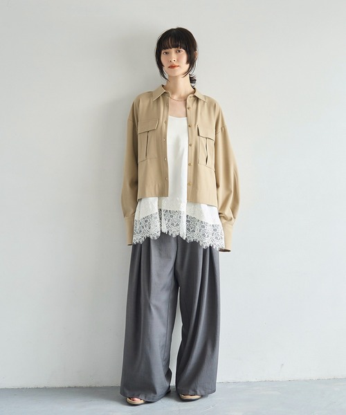 meilmada（メイルマダ）の「レースサテンキャミソール（キャミソール・レディース・ブラック/アイボリー・FREE）」の5枚目の写真