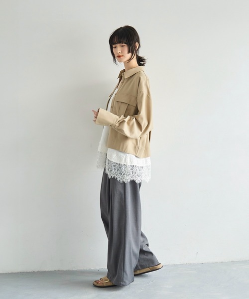 meilmada（メイルマダ）の「レースサテンキャミソール（キャミソール・レディース・ブラック/アイボリー・FREE）」の6枚目の写真