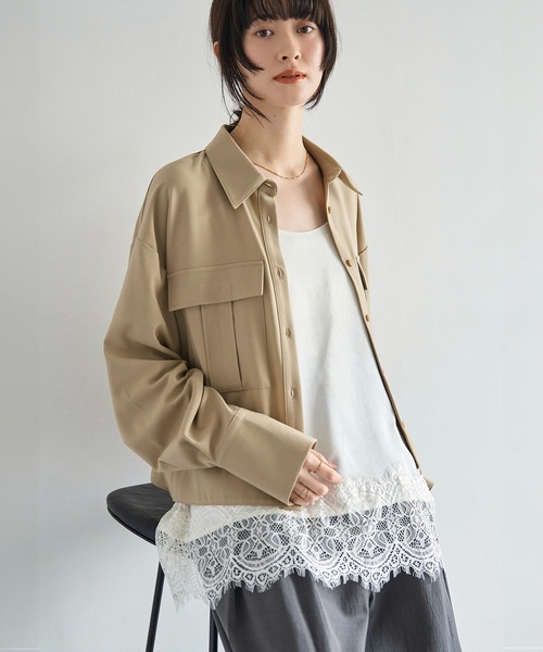 meilmada（メイルマダ）の「レースサテンキャミソール（キャミソール・レディース・ブラック/アイボリー・FREE）」の9枚目の写真