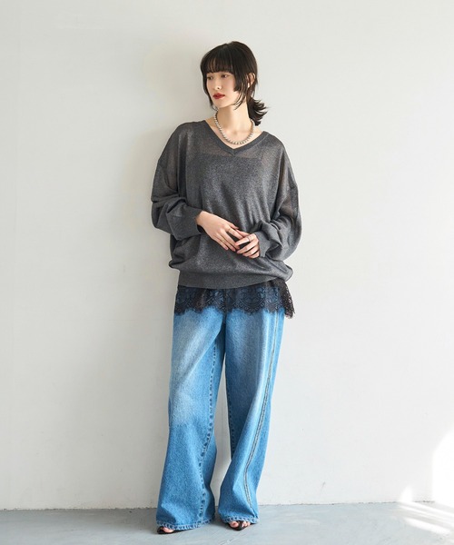 meilmada（メイルマダ）の「レースサテンキャミソール（キャミソール・レディース・ブラック/アイボリー・FREE）」の14枚目の写真