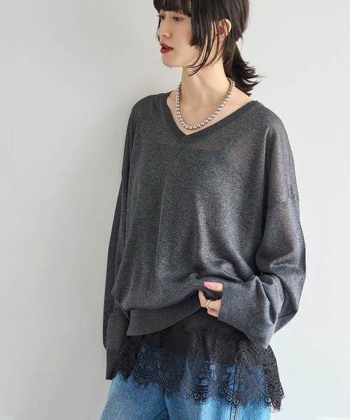 meilmada（メイルマダ）の「レースサテンキャミソール（キャミソール・レディース・ブラック/アイボリー・FREE）」の12枚目の写真