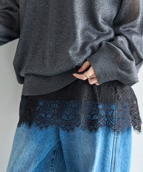 meilmada（メイルマダ）の「レースサテンキャミソール（キャミソール・レディース・ブラック/アイボリー・FREE）」の13枚目の写真