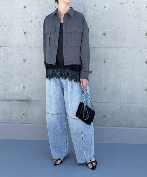 meilmada（メイルマダ）の「レースサテンキャミソール（キャミソール・レディース・ブラック/アイボリー・FREE）」の17枚目の写真