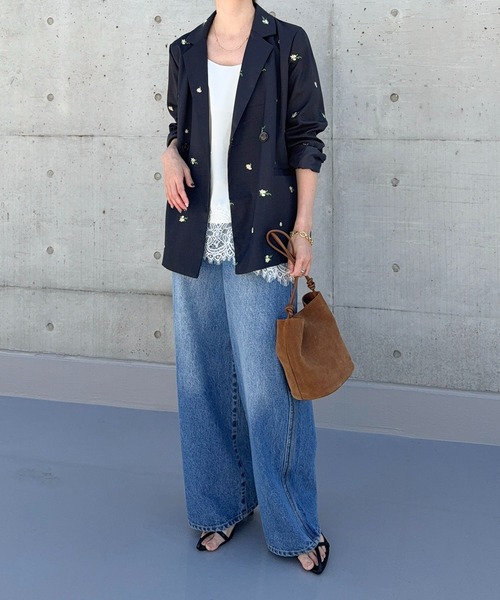 meilmada（メイルマダ）の「レースサテンキャミソール（キャミソール・レディース・ブラック/アイボリー・FREE）」の10枚目の写真