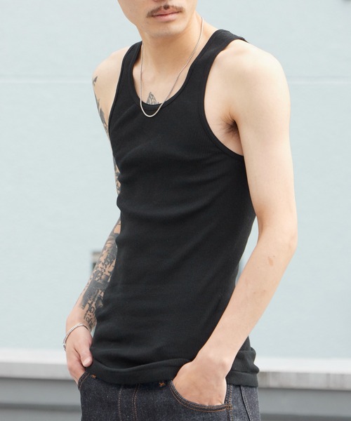 HANES（ヘインズ）の「Hanes/ヘインズ 2P Pack A-Shirt 2枚入りパック リブタンクトップ 2026年春夏（タンクトップ・メンズ・その他/ブラック/ヘザーグレー/ホワイト・S/M/L）」の22枚目の写真