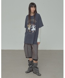 OPEN Yy（オープンワイワイ）の「【OPEN YY / オープンワイワイ】 Knitted PET CLUB KITTY PARTY TEE（Tシャツ/カットソー）」