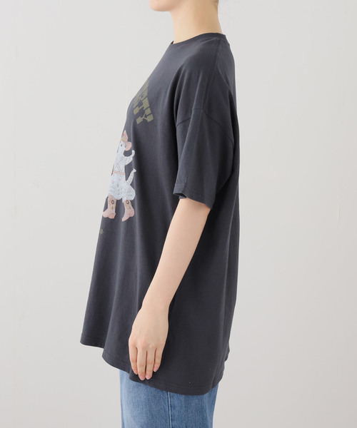 OPEN Yy（オープンワイワイ）の「【OPEN YY / オープンワイワイ】 Knitted PET CLUB KITTY PARTY TEE（Tシャツ/カットソー・レディース・ブルー系その他/ベージュ・MEDIUM/SMALL）」の4枚目の写真