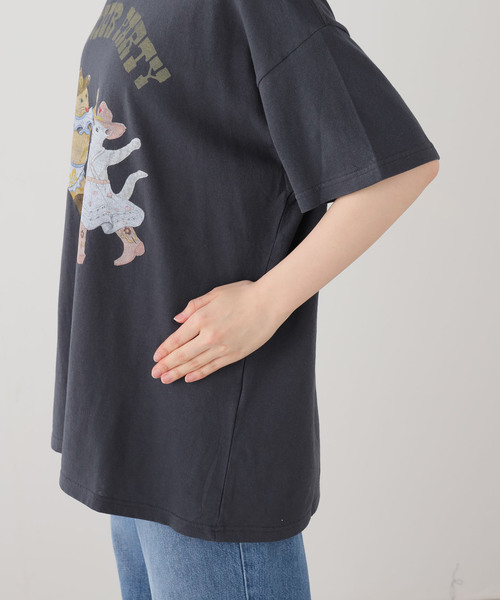 OPEN Yy（オープンワイワイ）の「【OPEN YY / オープンワイワイ】 Knitted PET CLUB KITTY PARTY TEE（Tシャツ/カットソー・レディース・ブルー系その他/ベージュ・MEDIUM/SMALL）」の6枚目の写真