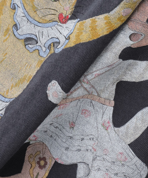 OPEN Yy（オープンワイワイ）の「【OPEN YY / オープンワイワイ】 Knitted PET CLUB KITTY PARTY TEE（Tシャツ/カットソー・レディース・ブルー系その他/ベージュ・MEDIUM/SMALL）」の11枚目の写真