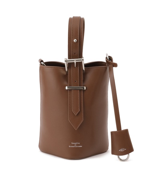 le cercle ADAM ET ROPE'(ルセルクルアダムエロペ)の「【George Cinq(ジョルジュサンク)】BELED BACKET BAG(S)/WEB限定(ショルダーバッグ・レディース・キャメル/ブラック系その他2/ブラック・FREE)」の13枚目の写真