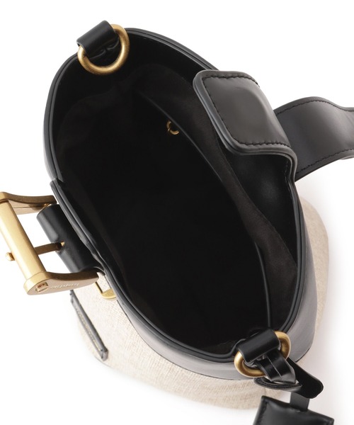 le cercle ADAM ET ROPE'(ルセルクルアダムエロペ)の「【George Cinq(ジョルジュサンク)】BELED BACKET BAG(S)/WEB限定(ショルダーバッグ・レディース・キャメル/ブラック系その他2/ブラック・FREE)」の16枚目の写真