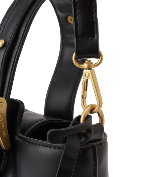 le cercle ADAM ET ROPE'(ルセルクルアダムエロペ)の「【George Cinq(ジョルジュサンク)】BELED BACKET BAG(S)/WEB限定(ショルダーバッグ・レディース・キャメル/ブラック系その他2/ブラック・FREE)」の20枚目の写真