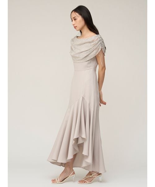 SNIDEL（スナイデル）の「ドレープケープマーメイドドレス（ドレス・レディース・イエロー/グレー/ブラック・1/0）」の7枚目の写真