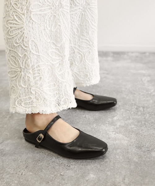 SOROTTO(ソロット)の「超軽量!バックレス ストラップミュールパンプス/ローヒール(パンプス・レディース・ブラウン/ブラック・39/38/37/36/35)」の1枚目の写真