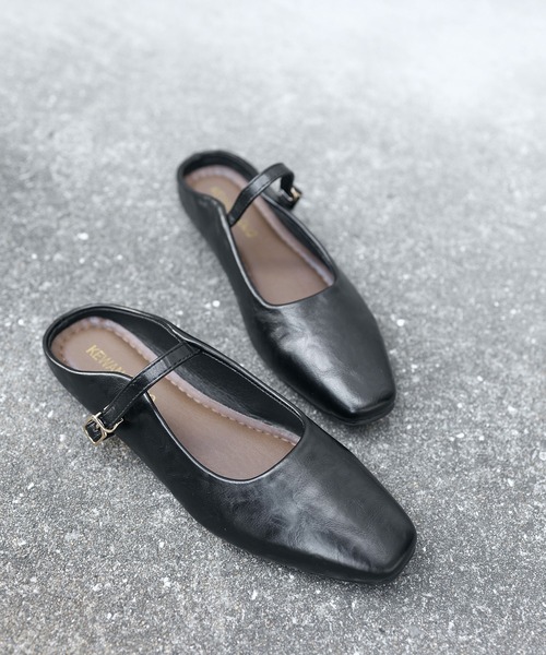 SOROTTO(ソロット)の「超軽量!バックレス ストラップミュールパンプス/ローヒール(パンプス・レディース・ブラウン/ブラック・39/38/37/36/35)」の7枚目の写真
