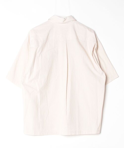 MATSUFUJI(マツフジ)の「【MATSUFUJI】 Striped Utility SS Shirt(シャツ/ブラウス・メンズ・ブラック/オフホワイト・3/4)」の11枚目の写真