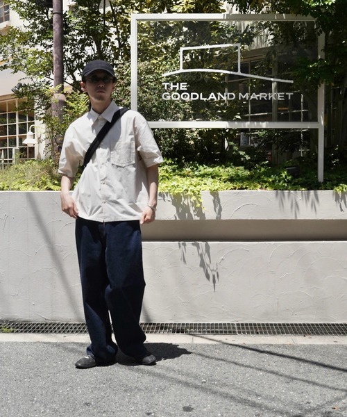 MATSUFUJI(マツフジ)の「【MATSUFUJI】 Striped Utility SS Shirt(シャツ/ブラウス・メンズ・ブラック/オフホワイト・3/4)」の1枚目の写真