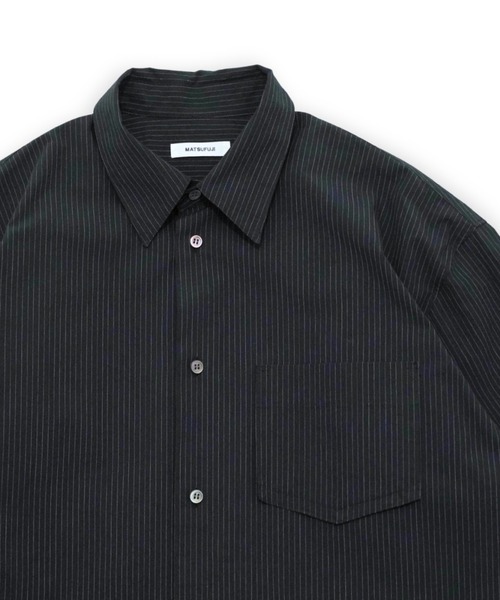 MATSUFUJI(マツフジ)の「【MATSUFUJI】 Striped Utility SS Shirt(シャツ/ブラウス・メンズ・ブラック/オフホワイト・3/4)」の10枚目の写真