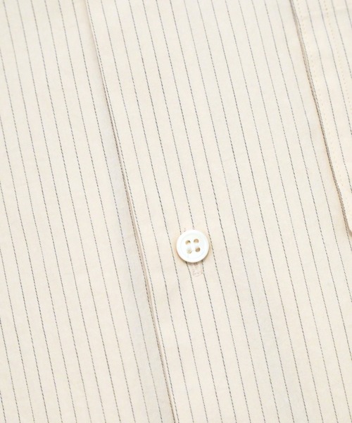 MATSUFUJI(マツフジ)の「【MATSUFUJI】 Striped Utility SS Shirt(シャツ/ブラウス・メンズ・ブラック/オフホワイト・3/4)」の3枚目の写真
