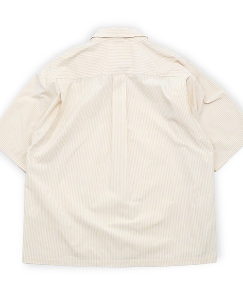 MATSUFUJI(マツフジ)の「【MATSUFUJI】 Striped Utility SS Shirt(シャツ/ブラウス・メンズ・ブラック/オフホワイト・3/4)」の4枚目の写真