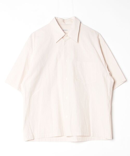 MATSUFUJI(マツフジ)の「【MATSUFUJI】 Striped Utility SS Shirt(シャツ/ブラウス・メンズ・ブラック/オフホワイト・3/4)」の13枚目の写真