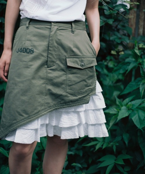 スカート KOWGA 2WAY DETACHABLE SKIRT ZEBRA FRILL MILITARY SKIRT（スカート）｜KOWGA（コウガ）の