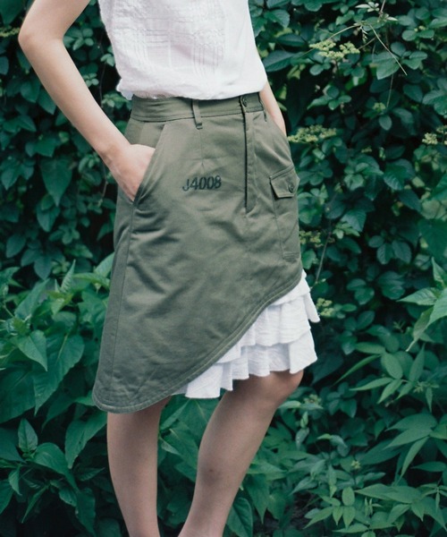ZEBRA FRILL MILITARY SKIRT（スカート）｜KOWGA（コウガ）の