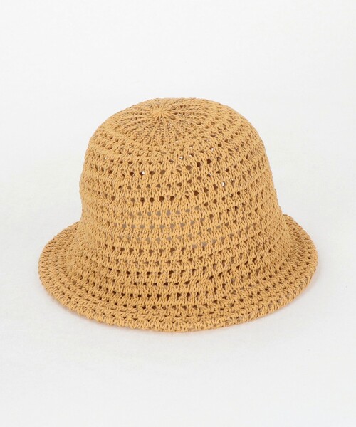 green label relaxing(グリーンレーベルリラクシング)の「スカシ柄 ハット / HAT / キッズ(ハット・キッズ・ナチュラル/ベージュ・FREE(54-56cm))」の3枚目の写真