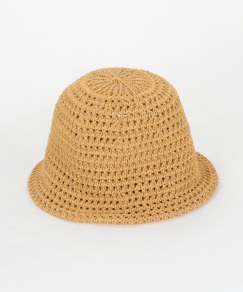 green label relaxing(グリーンレーベルリラクシング)の「スカシ柄 ハット / HAT / キッズ(ハット・キッズ・ナチュラル/ベージュ・FREE(54-56cm))」の4枚目の写真