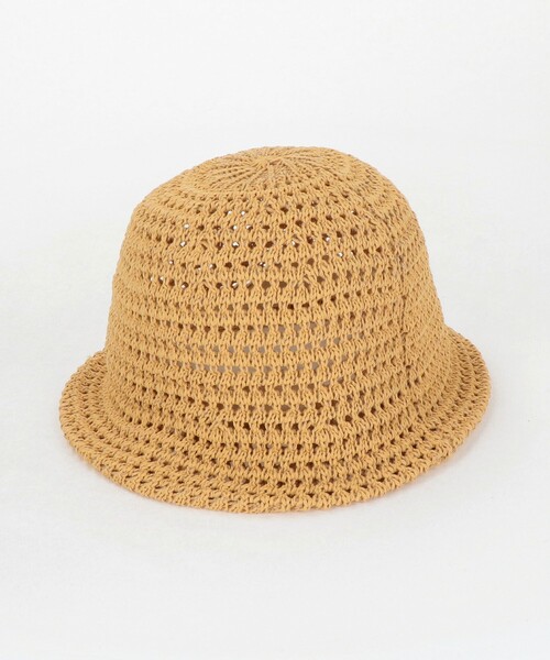 green label relaxing(グリーンレーベルリラクシング)の「スカシ柄 ハット / HAT / キッズ(ハット・キッズ・ナチュラル/ベージュ・FREE(54-56cm))」の5枚目の写真