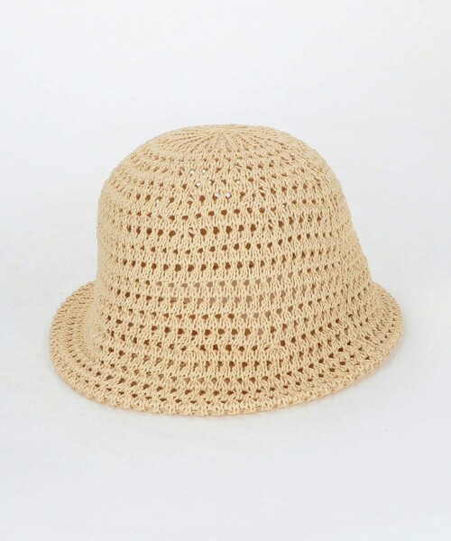 green label relaxing(グリーンレーベルリラクシング)の「スカシ柄 ハット / HAT / キッズ(ハット・キッズ・ナチュラル/ベージュ・FREE(54-56cm))」の10枚目の写真