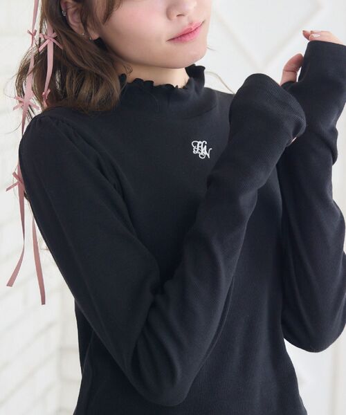 ems excite(エムズエキサイト)の「テレコインナーCT(Tシャツ/カットソー・レディース・ダークグレー/オフホワイト/ブラック/ブルー・FREE)」の2枚目の写真