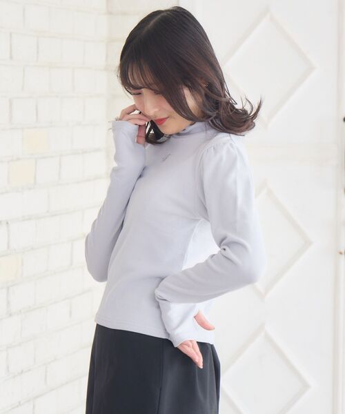 ems excite(エムズエキサイト)の「テレコインナーCT(Tシャツ/カットソー・レディース・ダークグレー/オフホワイト/ブラック/ブルー・FREE)」の16枚目の写真