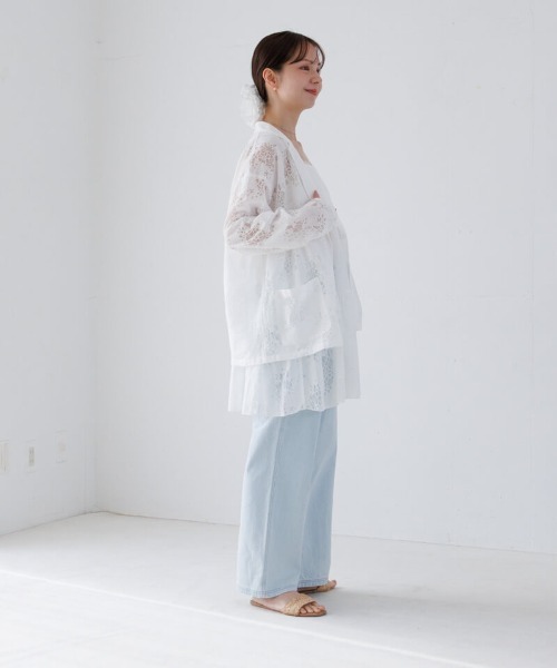 flower(フラワー)の「フラワーリングジャケット(テーラードジャケット・レディース・ブラック/アイボリー・FREE)」の6枚目の写真