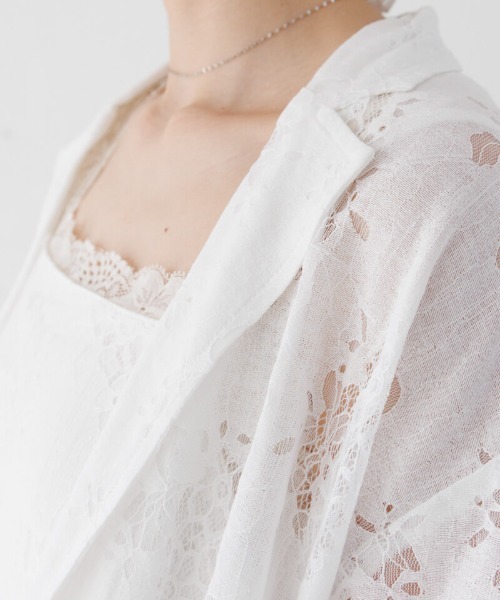 flower(フラワー)の「フラワーリングジャケット(テーラードジャケット・レディース・ブラック/アイボリー・FREE)」の8枚目の写真