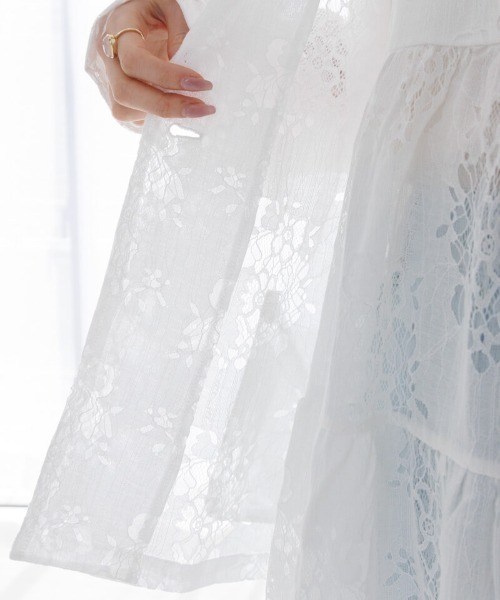 flower(フラワー)の「フラワーリングジャケット(テーラードジャケット・レディース・ブラック/アイボリー・FREE)」の11枚目の写真